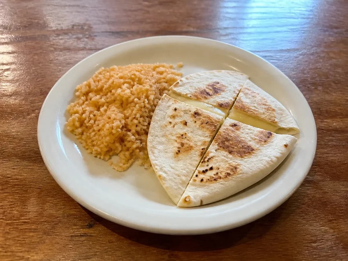 Rice and Cheese Quesadilla